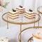 Gold Clear 23" Round 3 Tier Metal Cake Dessert Stand Acrylic Plates Party Events